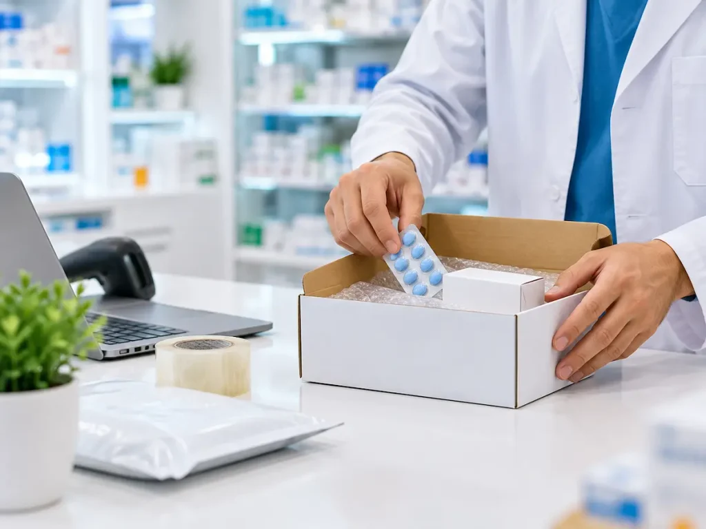 Preparación de un pedido de farmacia para envío